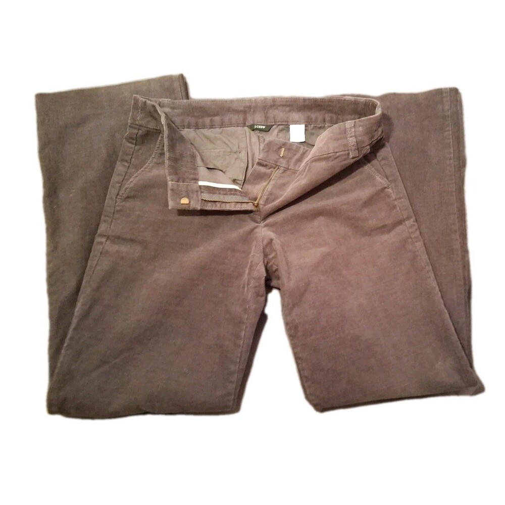 J. Crew Women's Taupe Corduroy Pants City Fit Size 6 Mid Rise Straight - Picture 3 of 16